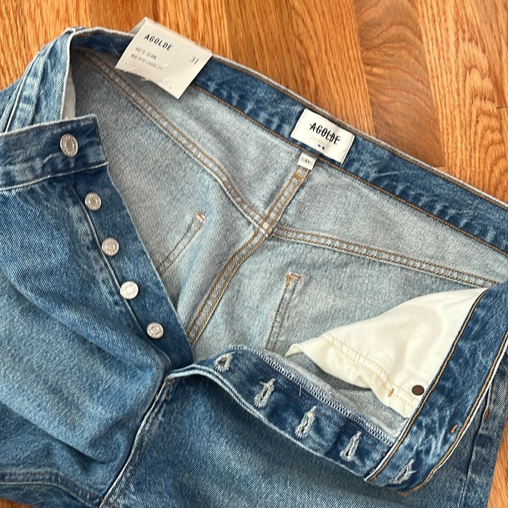AGolde 90’s Mid Rise Loose Fit Jeans size 31 NWT - Picture 6 of 10